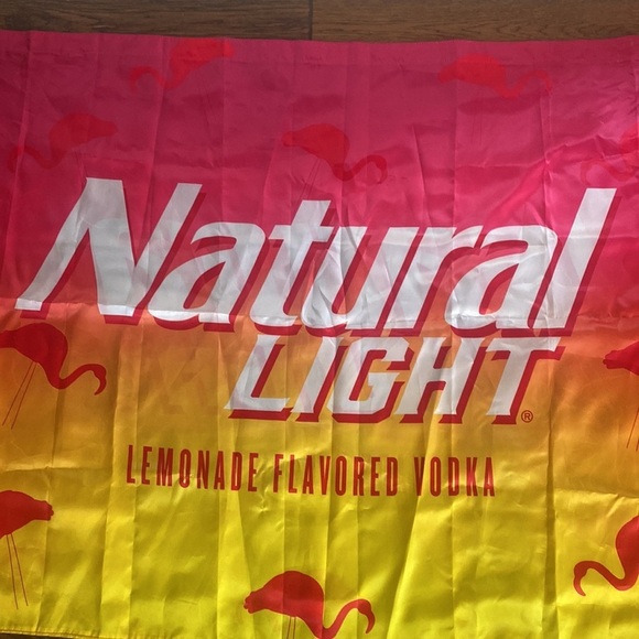 Natural Light Lemonade Flavored Vodka flamingo bright colored flag - Picture 2 of 4
